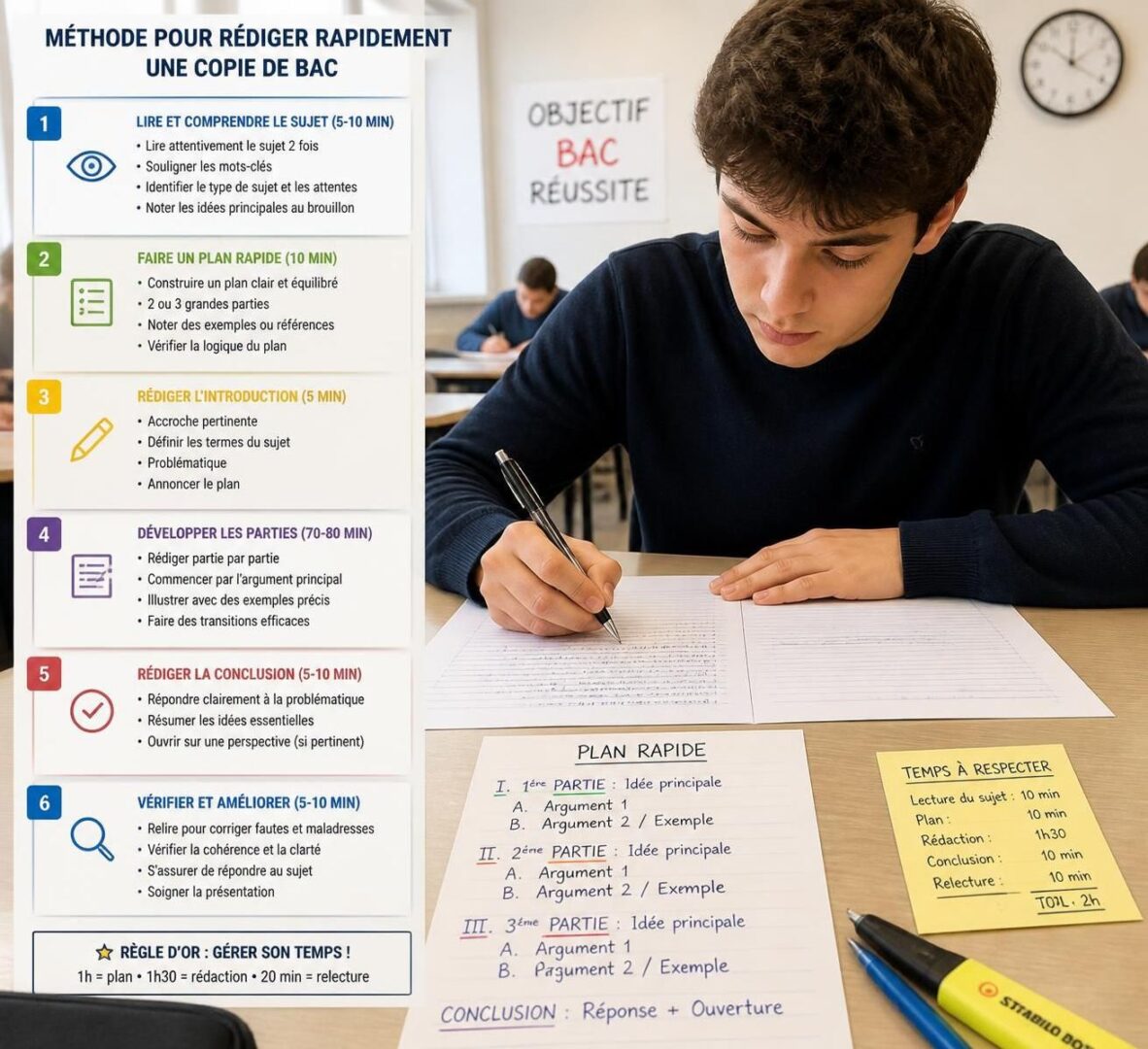 “Je sais mais je n’arrive pas à rédiger”: méthode pour structurer une copie en 10 minutes 1 découvrez une méthode efficace pour structurer rapidement votre copie en seulement 10 minutes, même si vous savez quoi écrire mais avez du mal à rédiger.